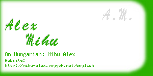 alex mihu business card